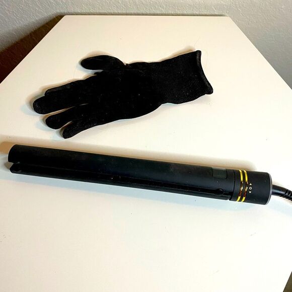 Hot Tools Pro Artist Black Gold Salon Ionic Flat Iron with Glove - Picture 6 of 9